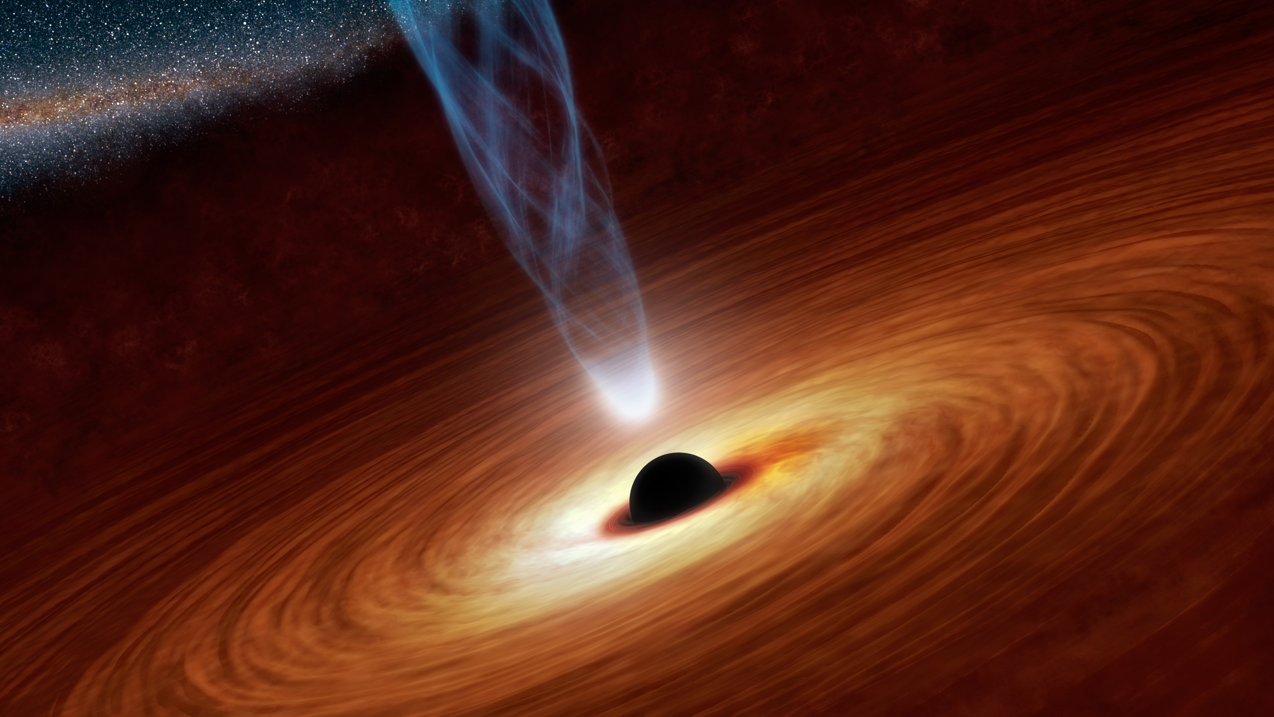 Scientist discovered giant black hole trio spiraling into each other