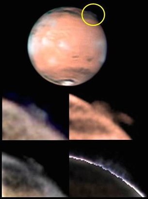 Scientists are puzzled to see strange cloudy features high over Mars
