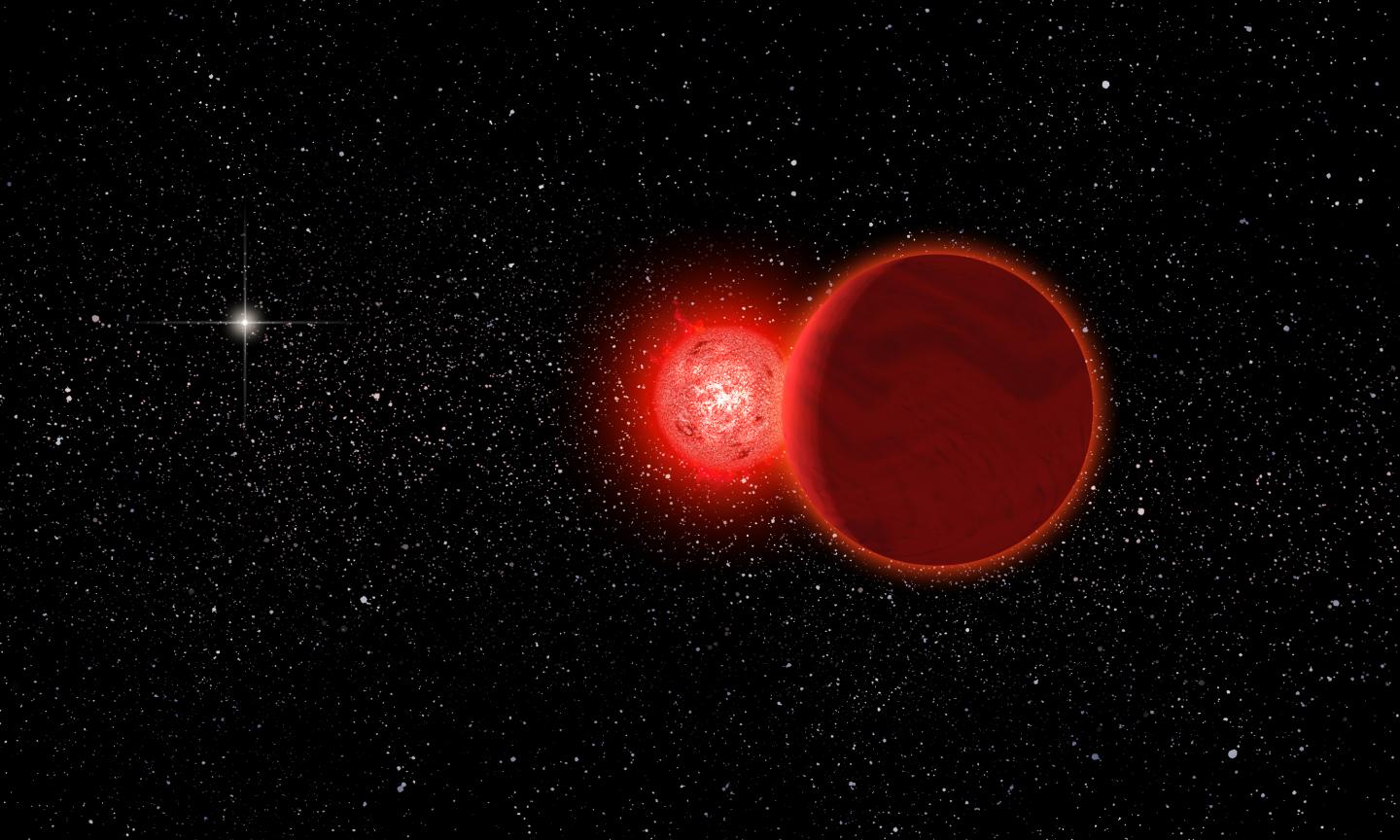 A red star visited our solar system 70000 years ago