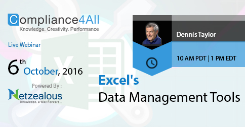 Excel's Data Management Tools in 2016 by Compliance4all