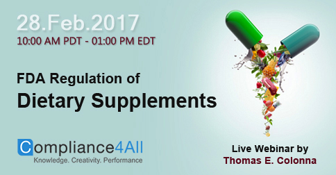 FDA Regulation of Dietary Supplements