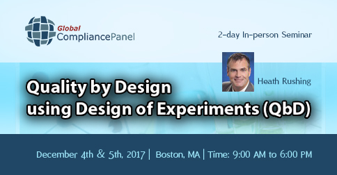 Quality by Design using Design of Experiments (QbD) 2017