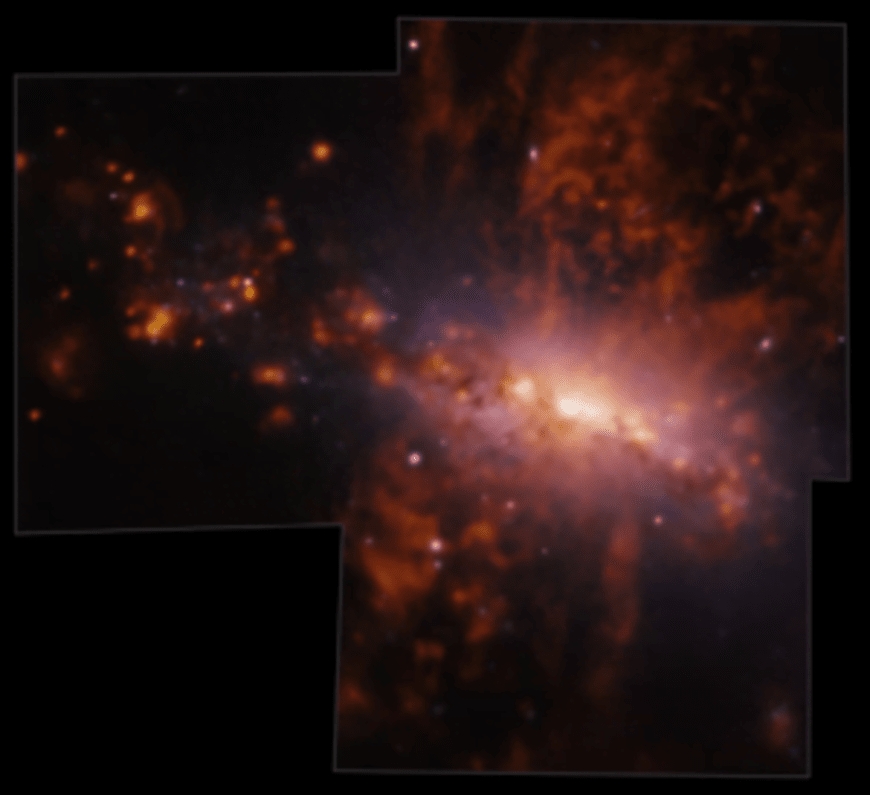 A GIANT GALACTIC EXPLOSION CATCHES GALAXY POLLUTION IN THE ACT