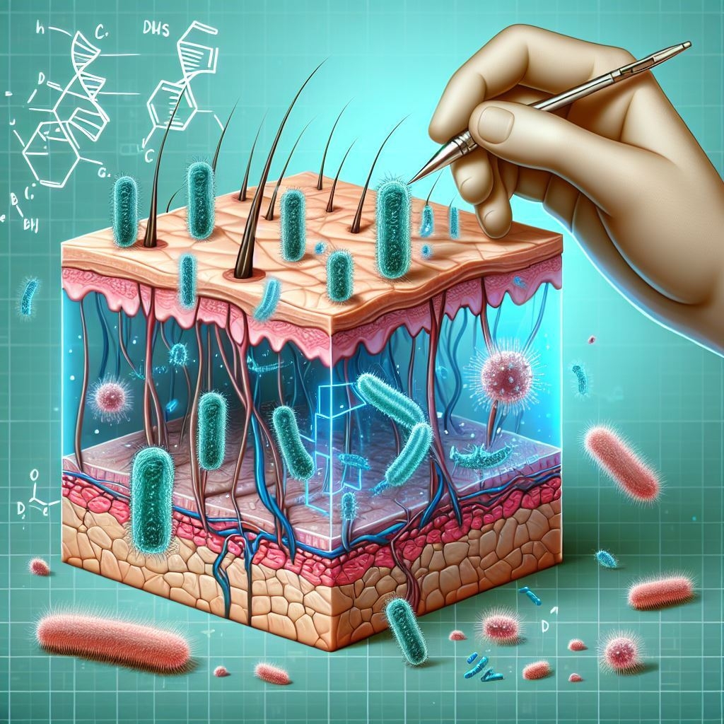 Smart skin bacteria are able to secrete and produce molecules to treat acne